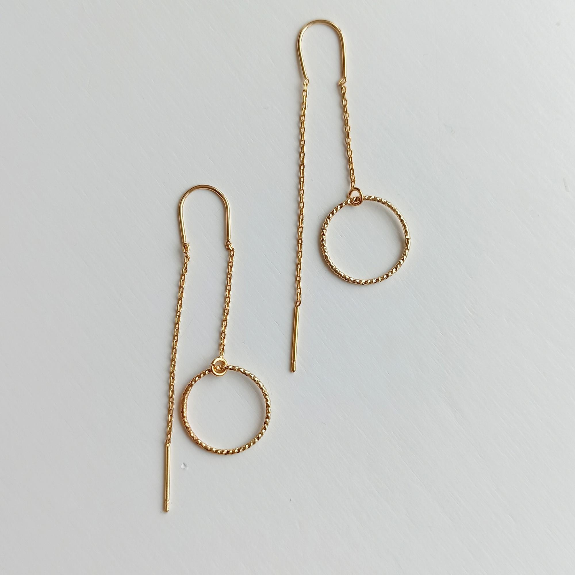 Серьги протяжки цепочки