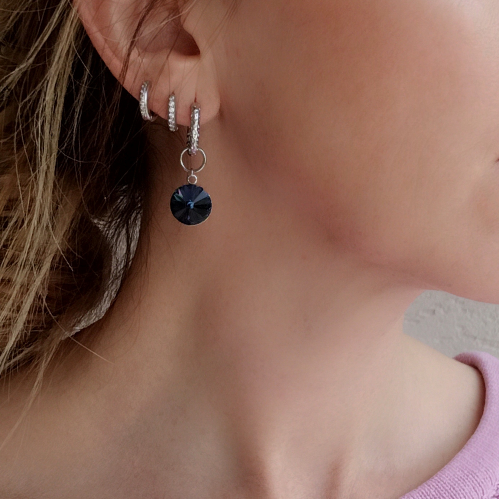 Серьги с подвесками Сваровски