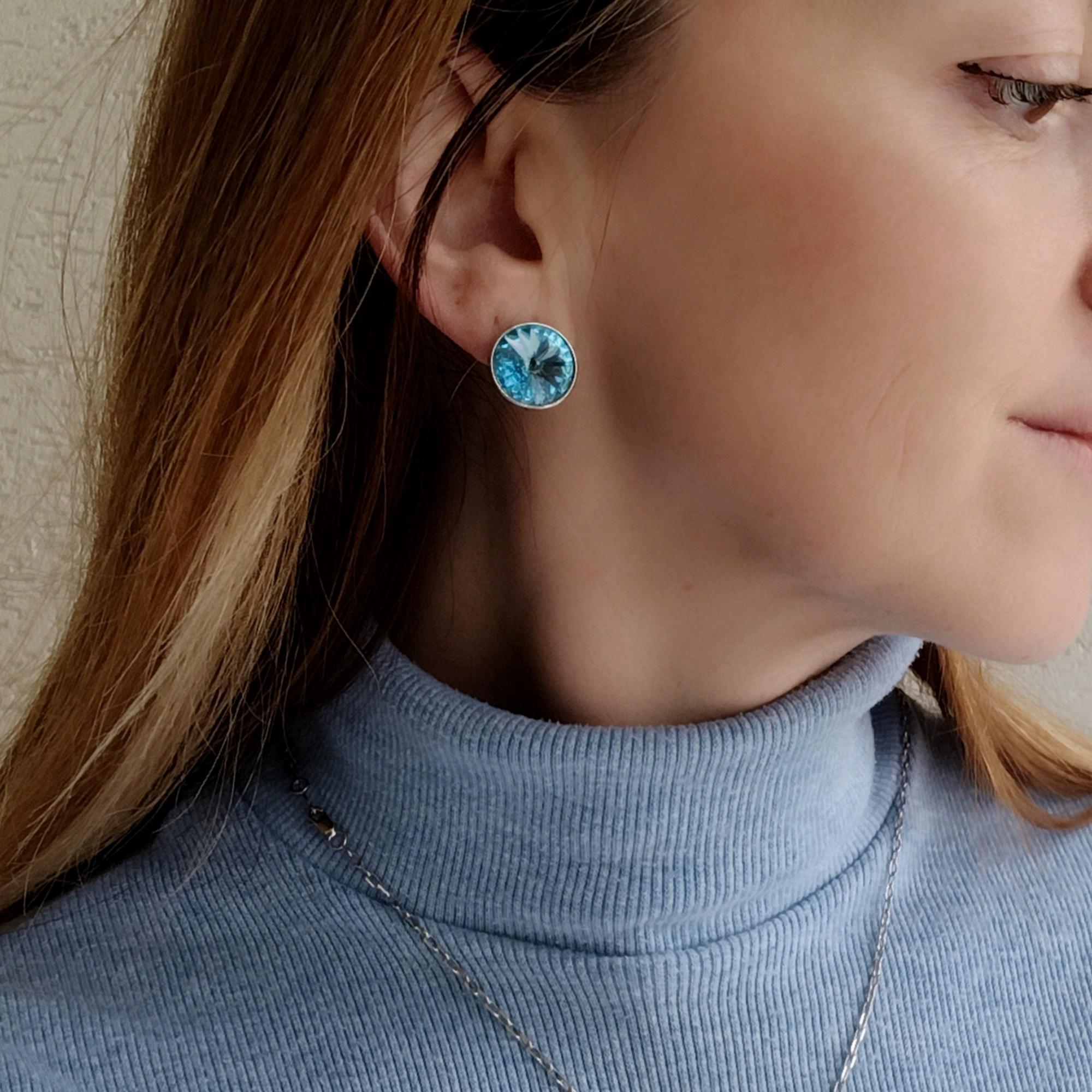 Голубые серьги купить