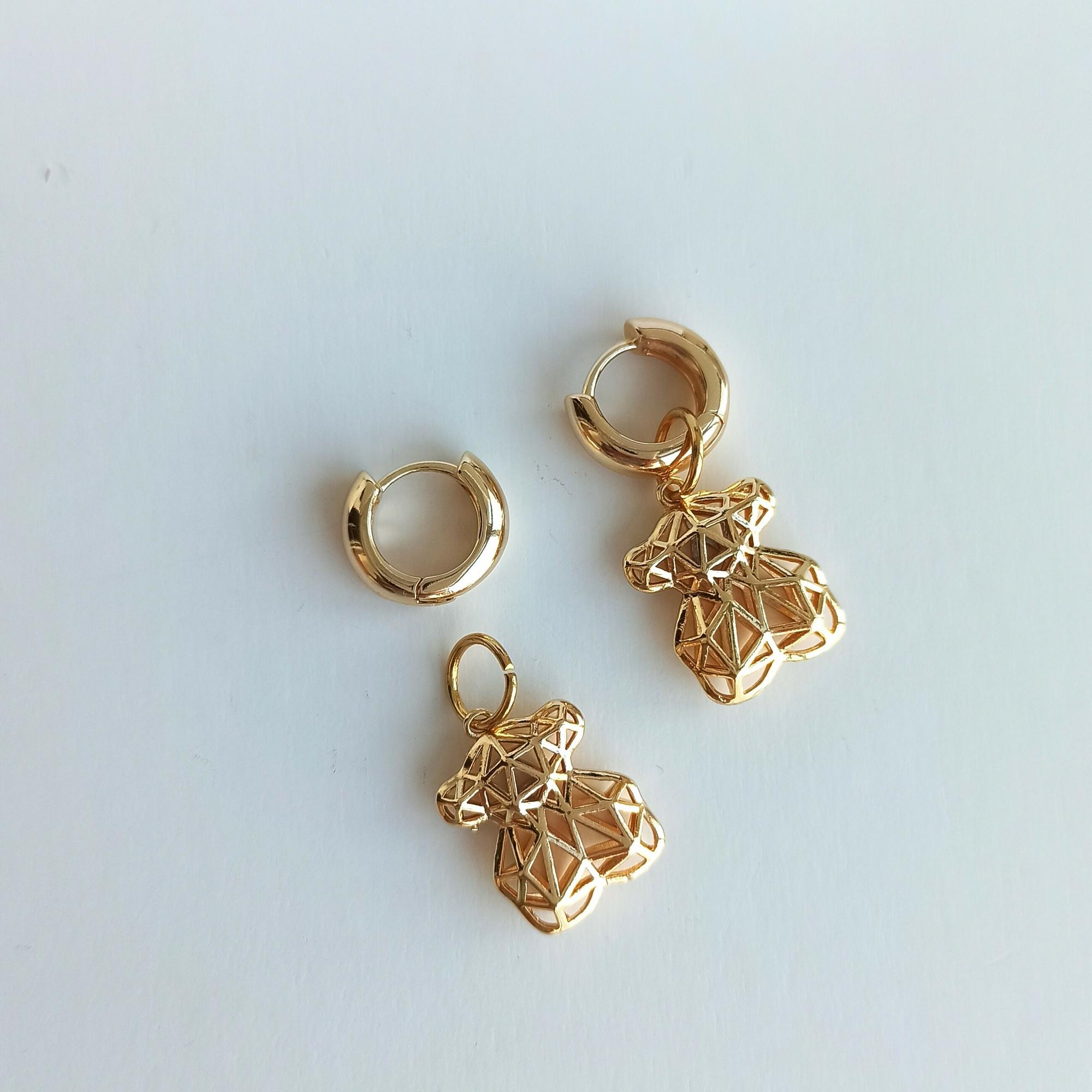 Серьги мишки тойс