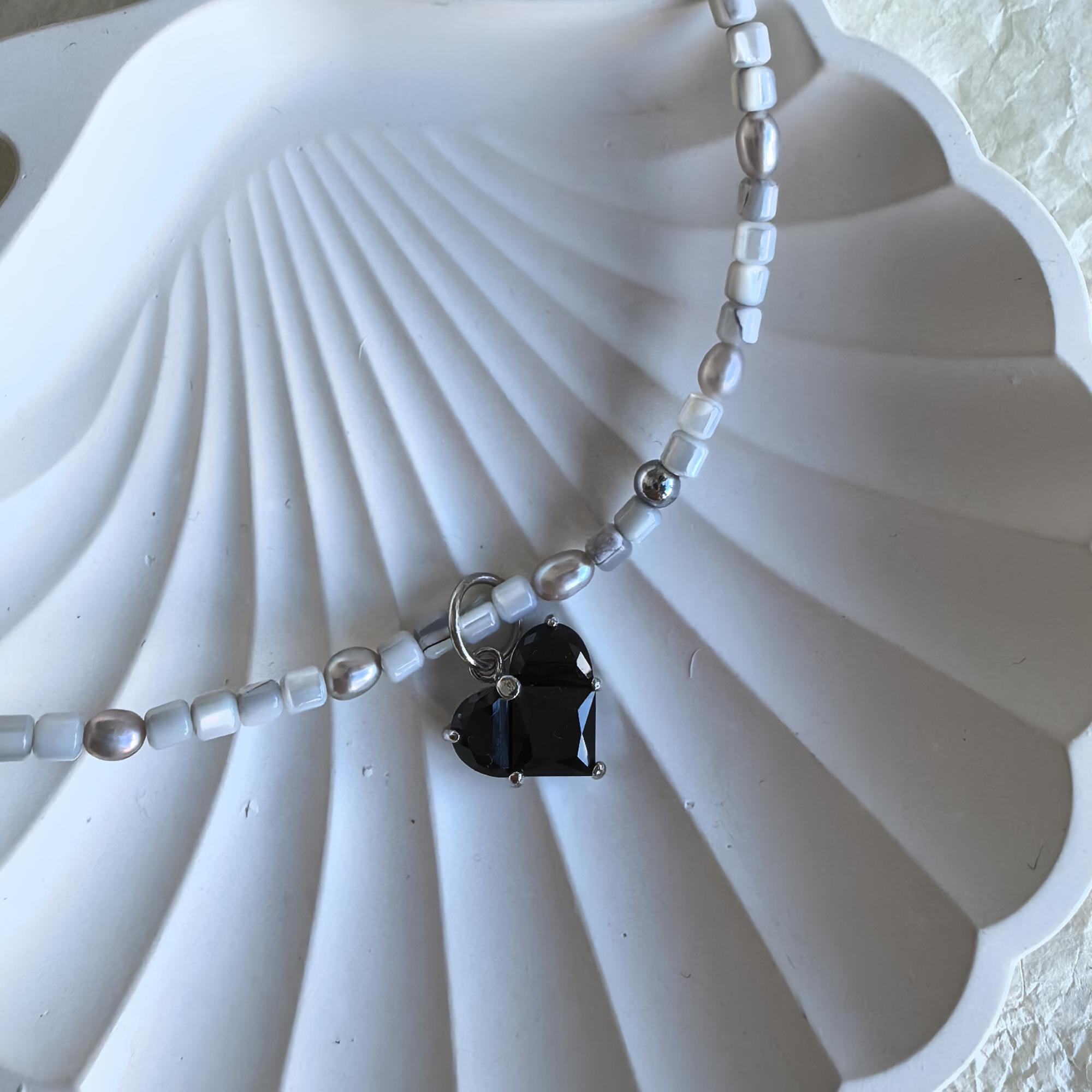 Чокер Сердце с жемчугом