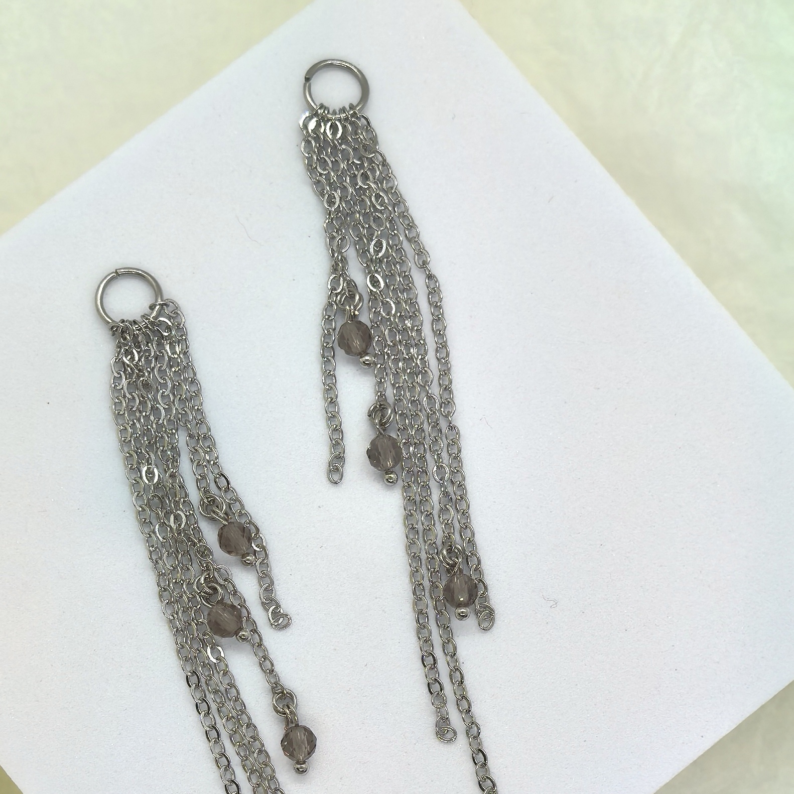 Подвески Кисти с обсидианом