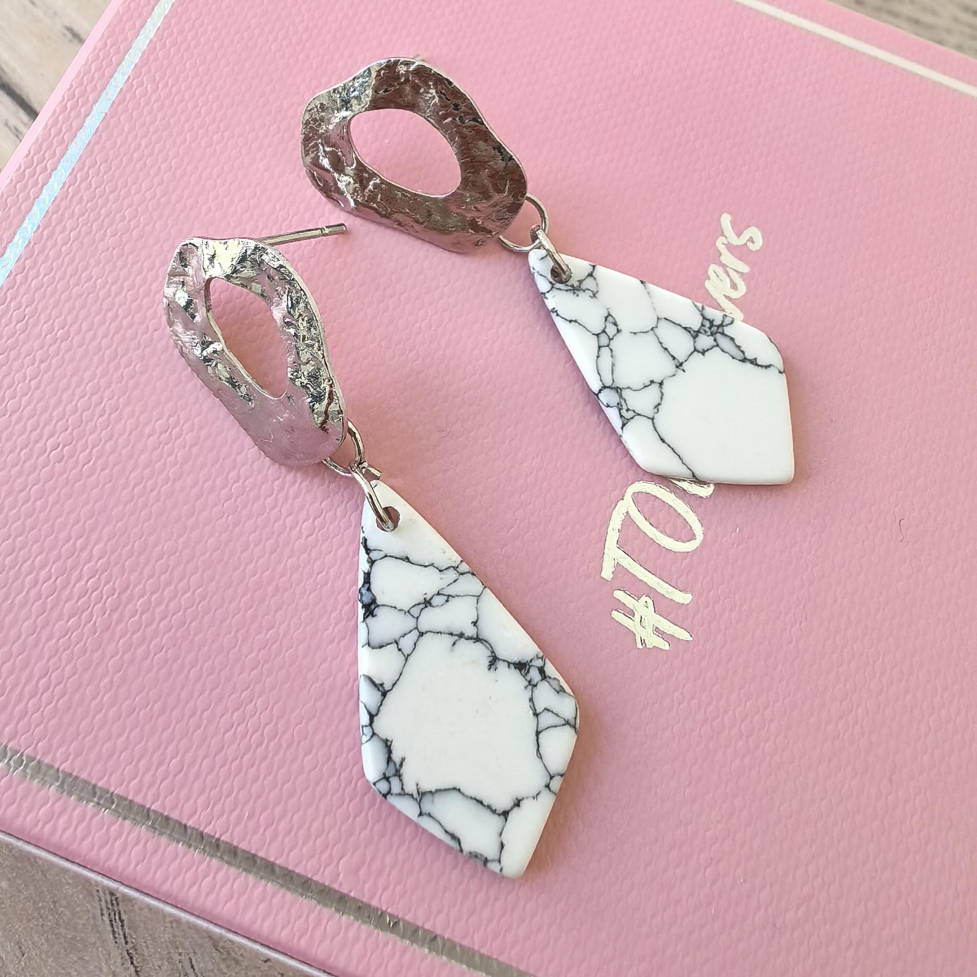 Серьги мятый металл