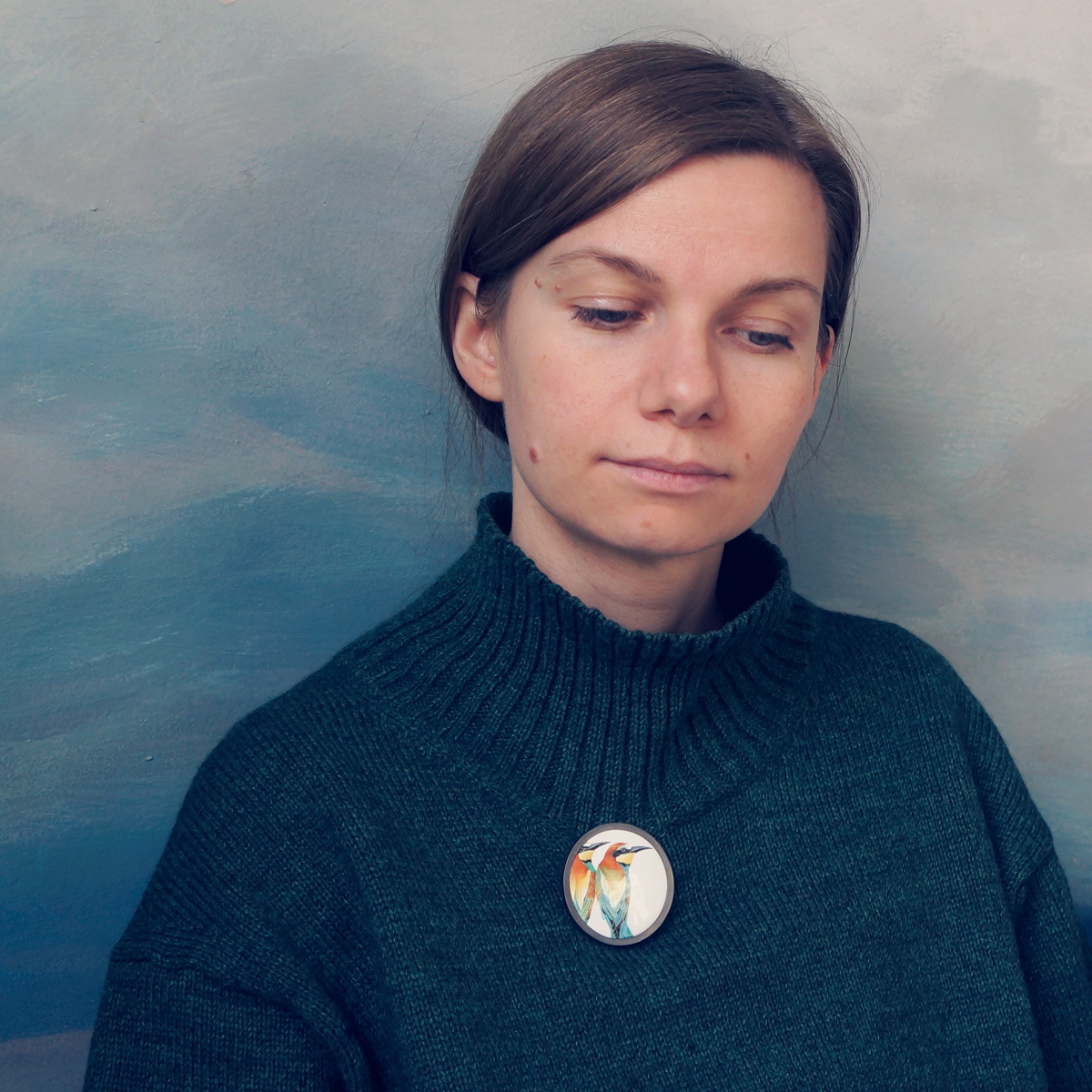 Брошь-подвеская с горячей эмалью ЩУРКИ на заказ