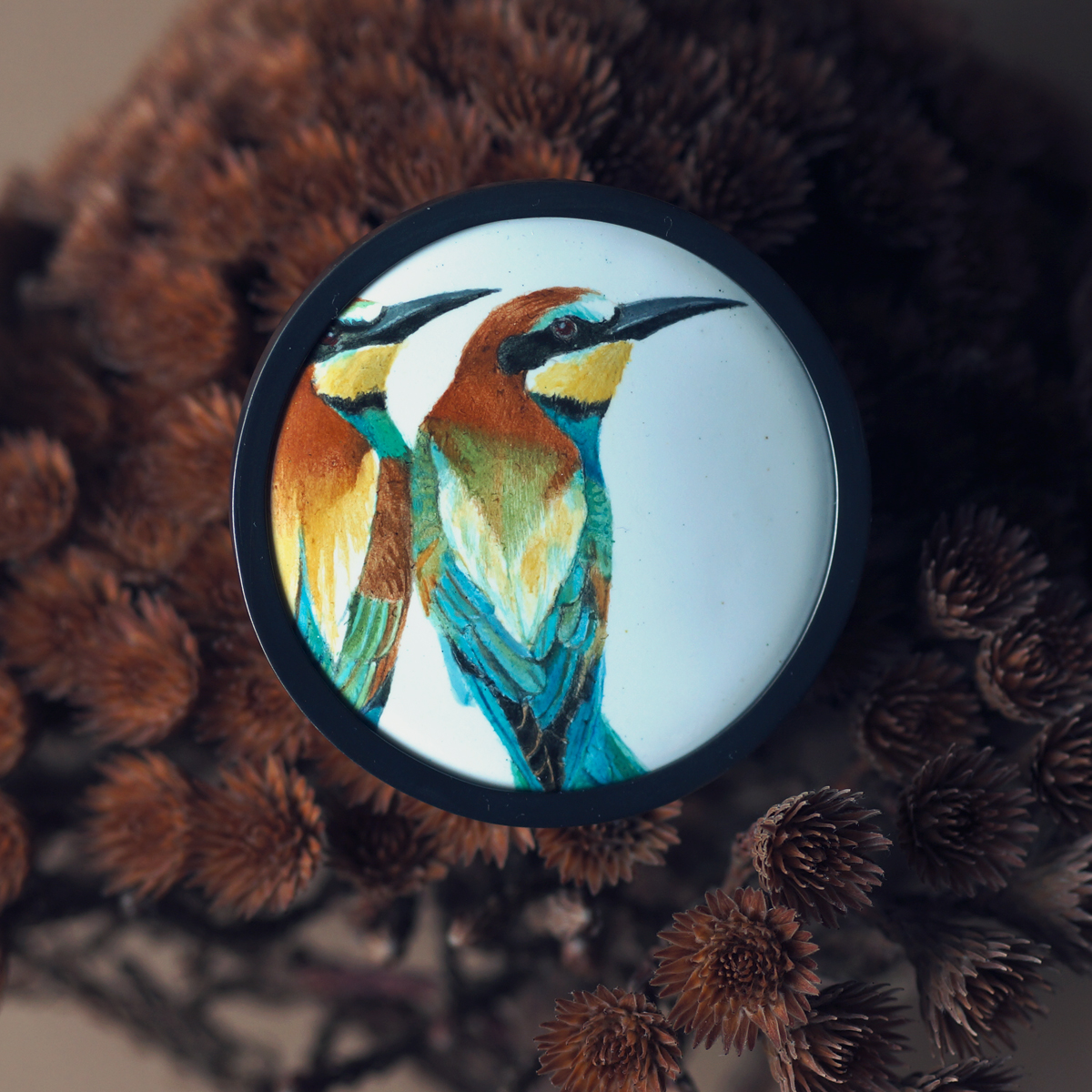 Брошь-подвеская с горячей эмалью ЩУРКИ на заказ