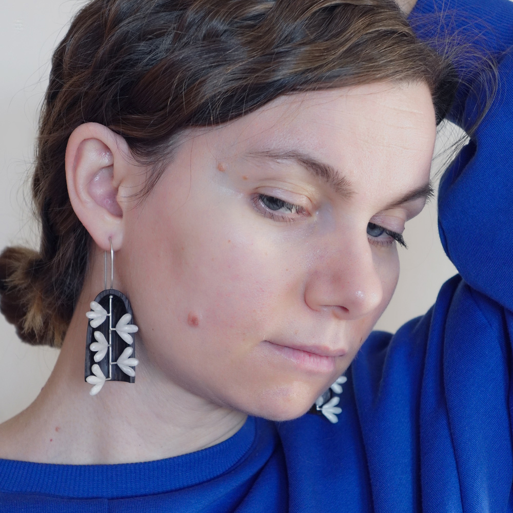 Деревянные серьги АРКИ