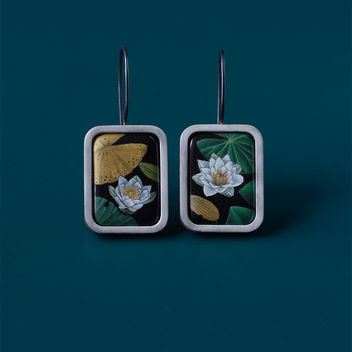 Серьги с горячей эмалью КУВШИНКИ на заказ