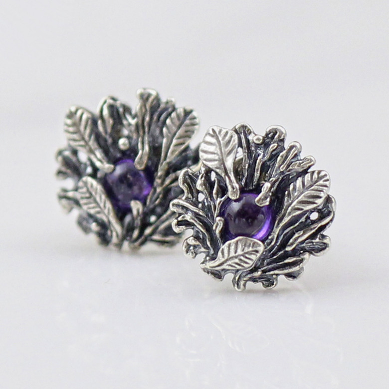 Dryad - earrings amethyst