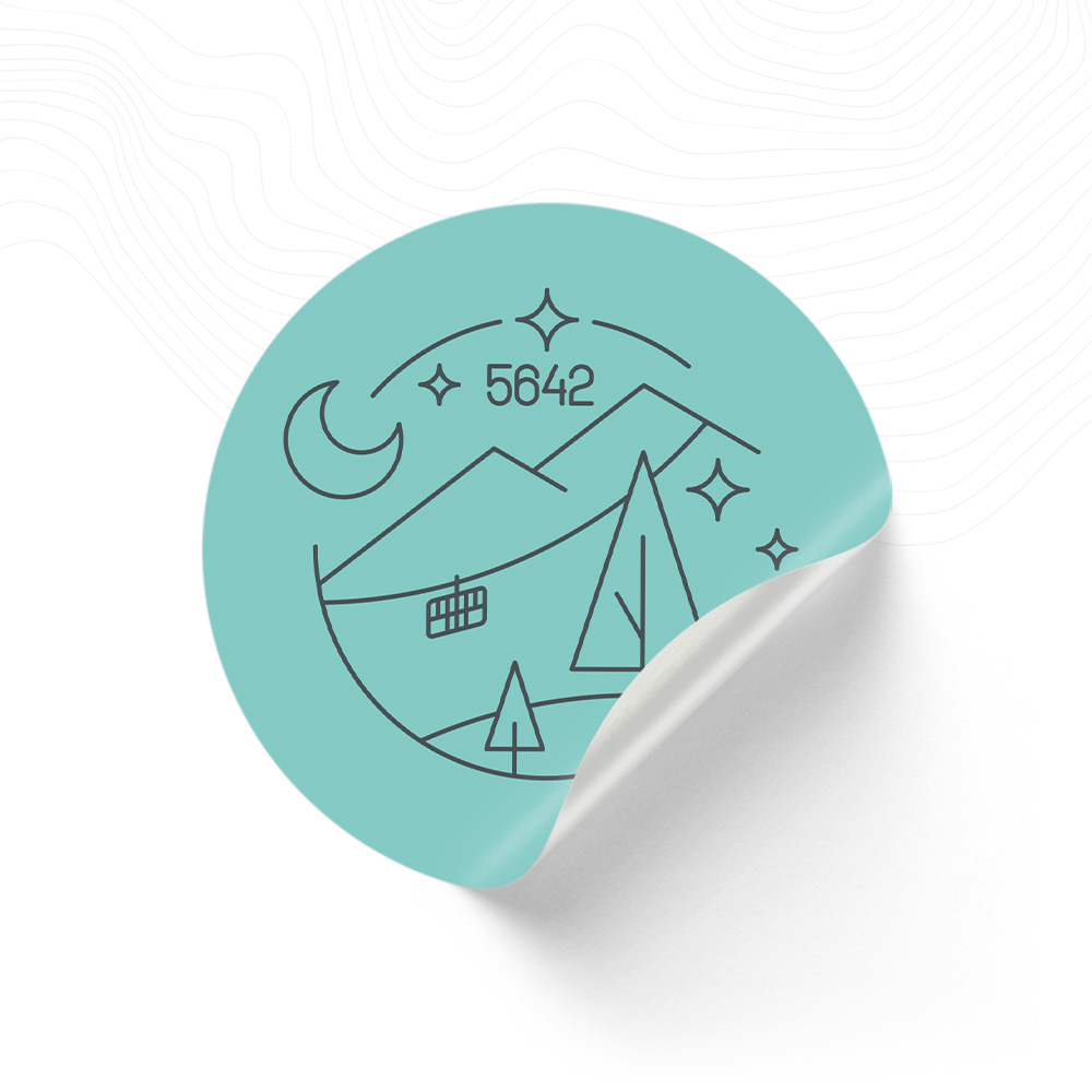 Наклейка «Горы. Минимализм»