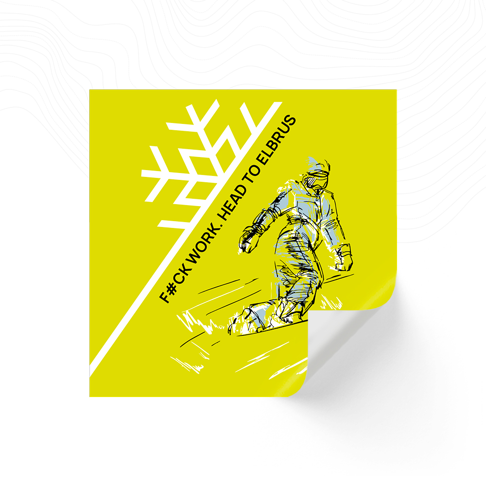 Наклейка «Сноубордист»