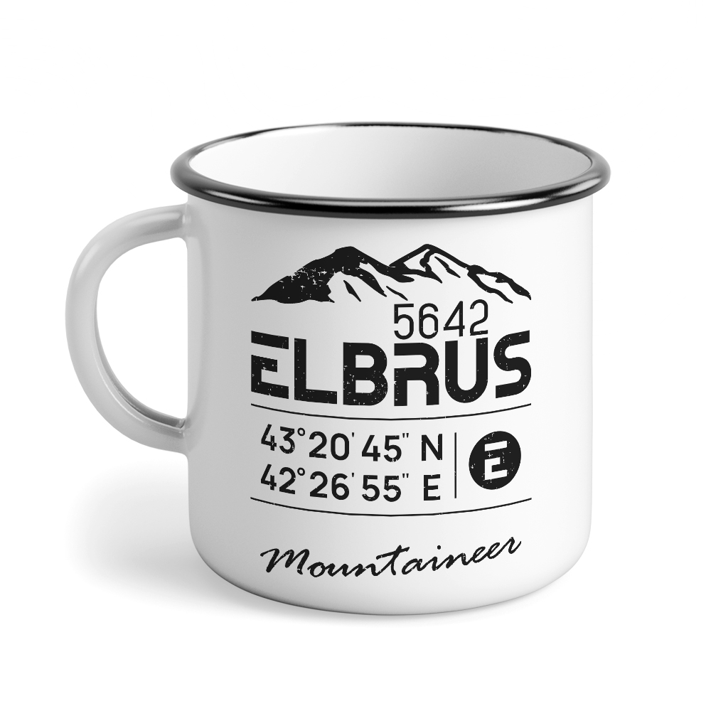 Эмалированная кружка «Эльбрус 5642. Mountaineer»