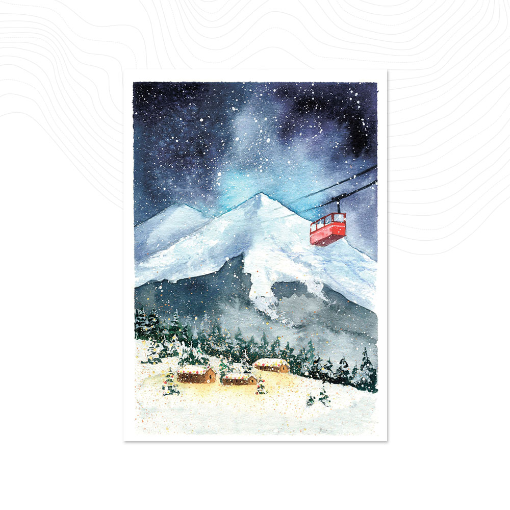 Открытка «Зима на Эльбрусе»