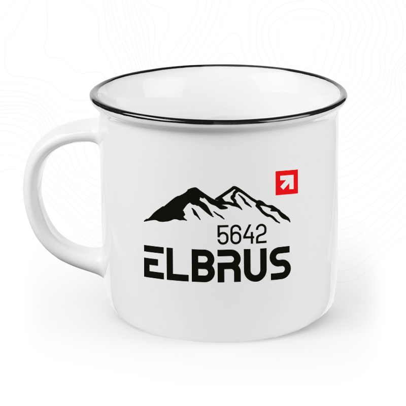 Кружка белая, средняя «Elbrus 5642»
