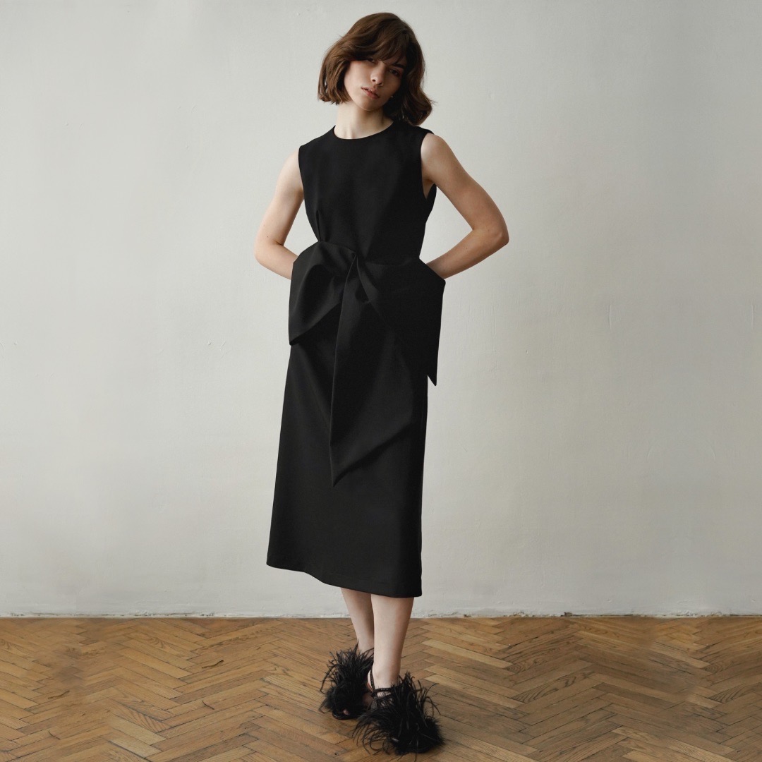 Платье с бантом на талии 'Audrey'