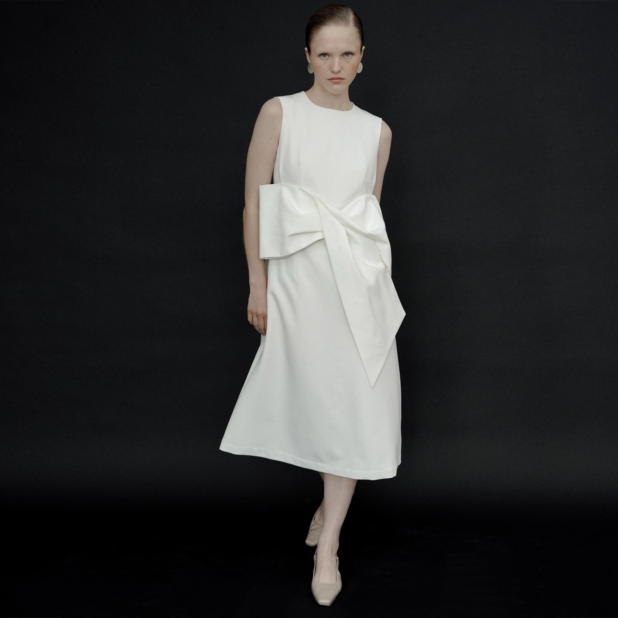 Платье с бантом на талии 'Audrey'