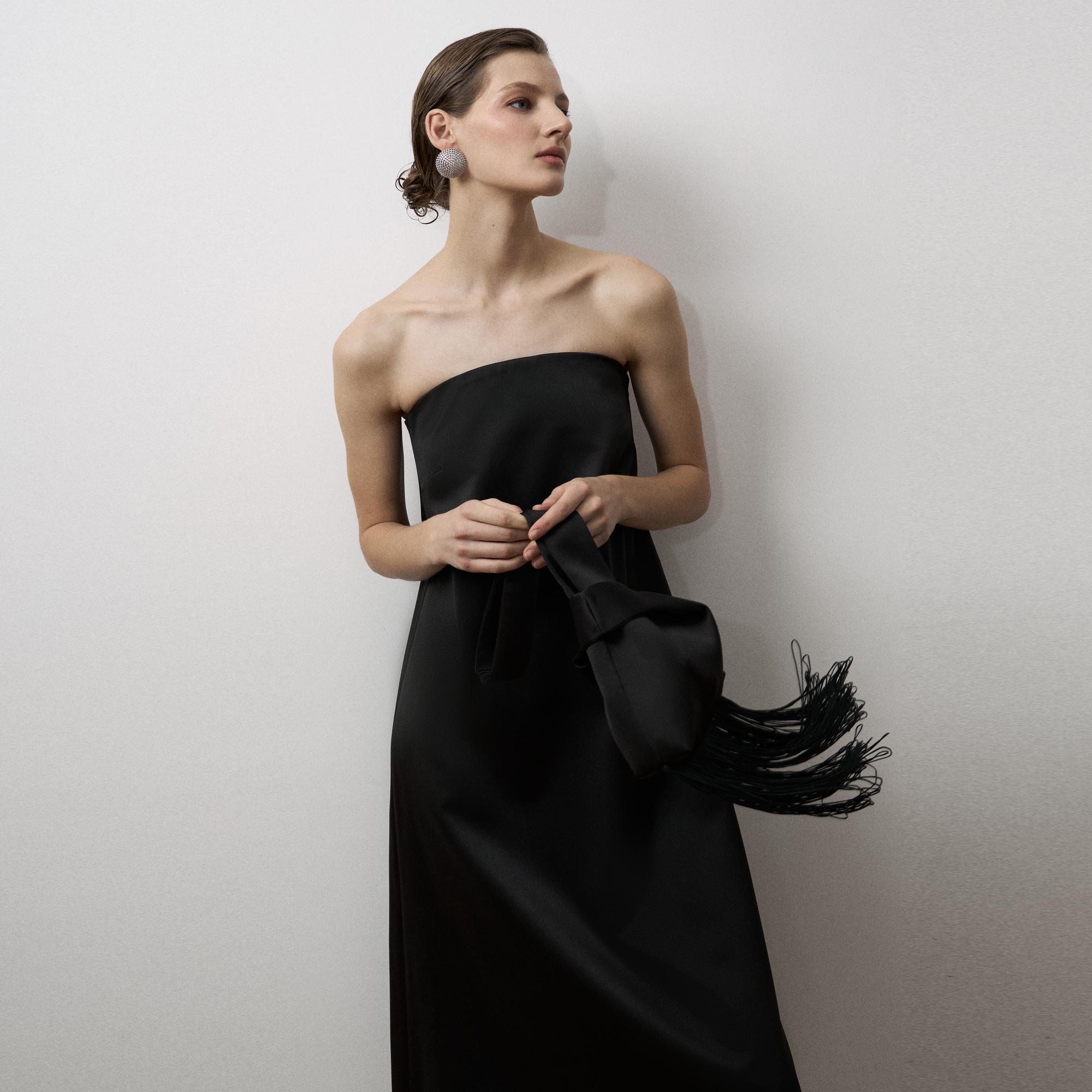 Платье-бюстье в длине миди 'Plié'