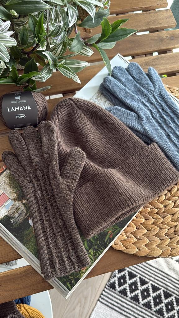 Комбо Como (шапка + косынка + перчатки)