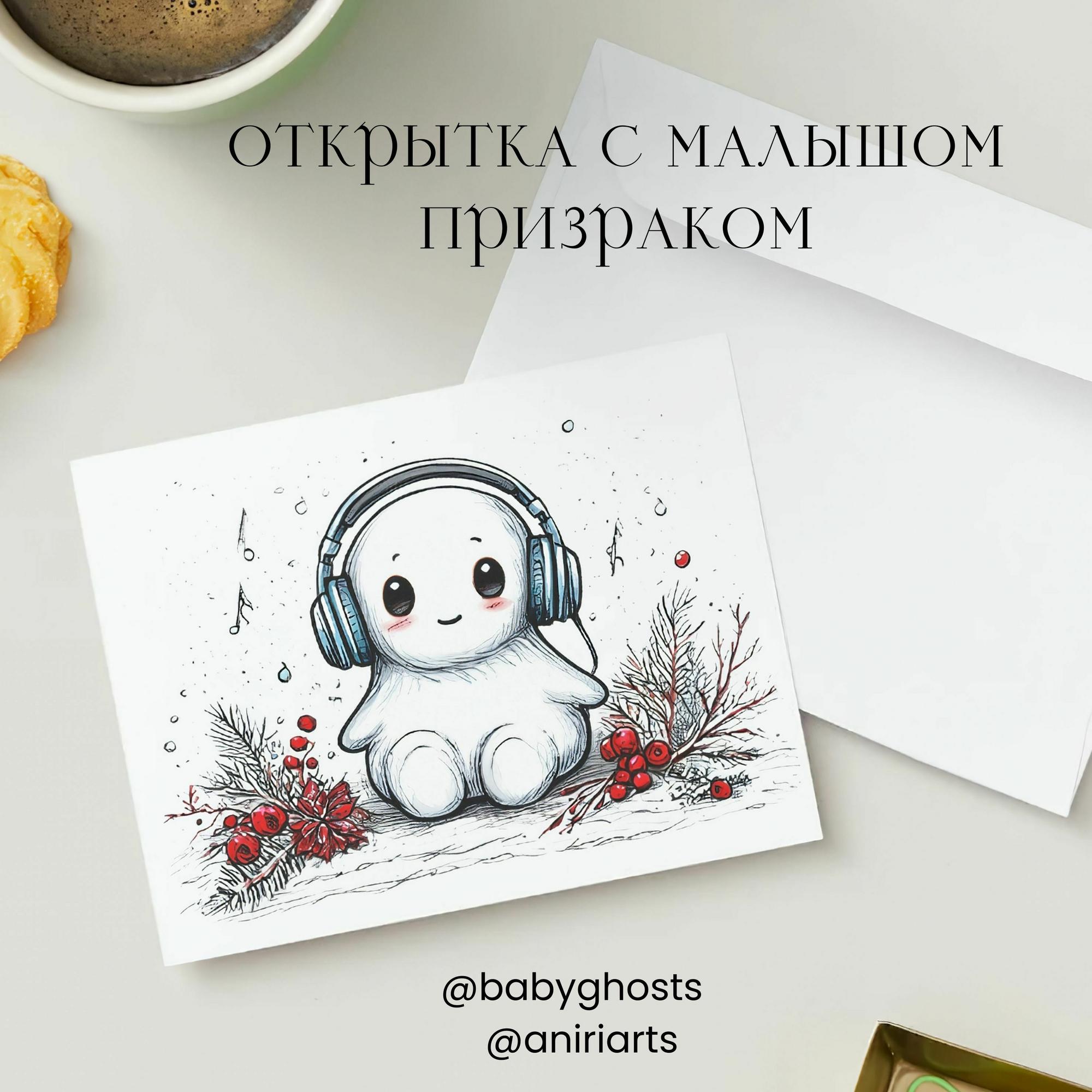 Открытка с Малышом Призраком