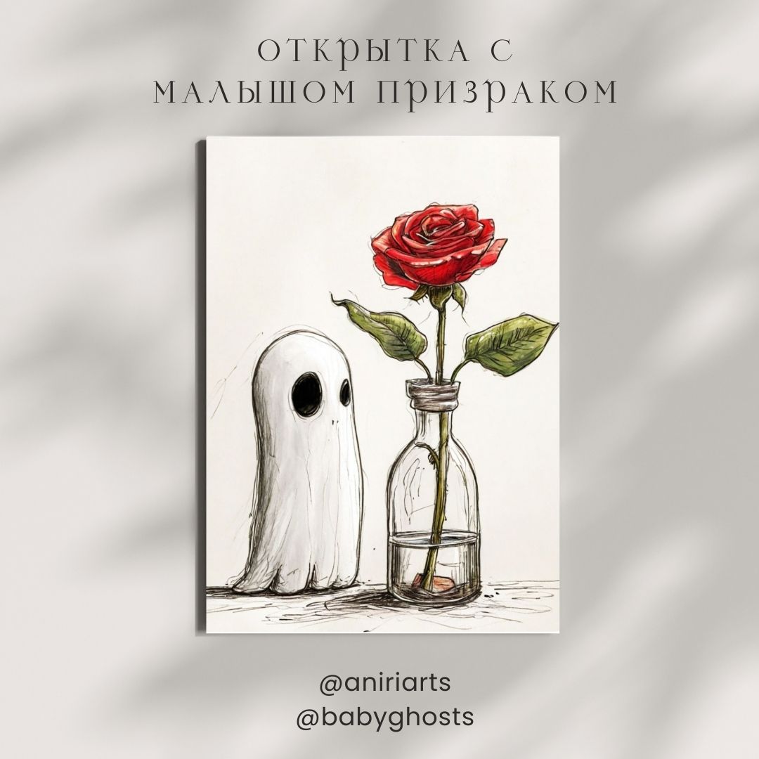 Открытка с Малышом Призраком