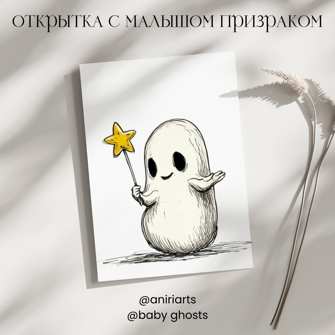Открытка с Малышом Призраком