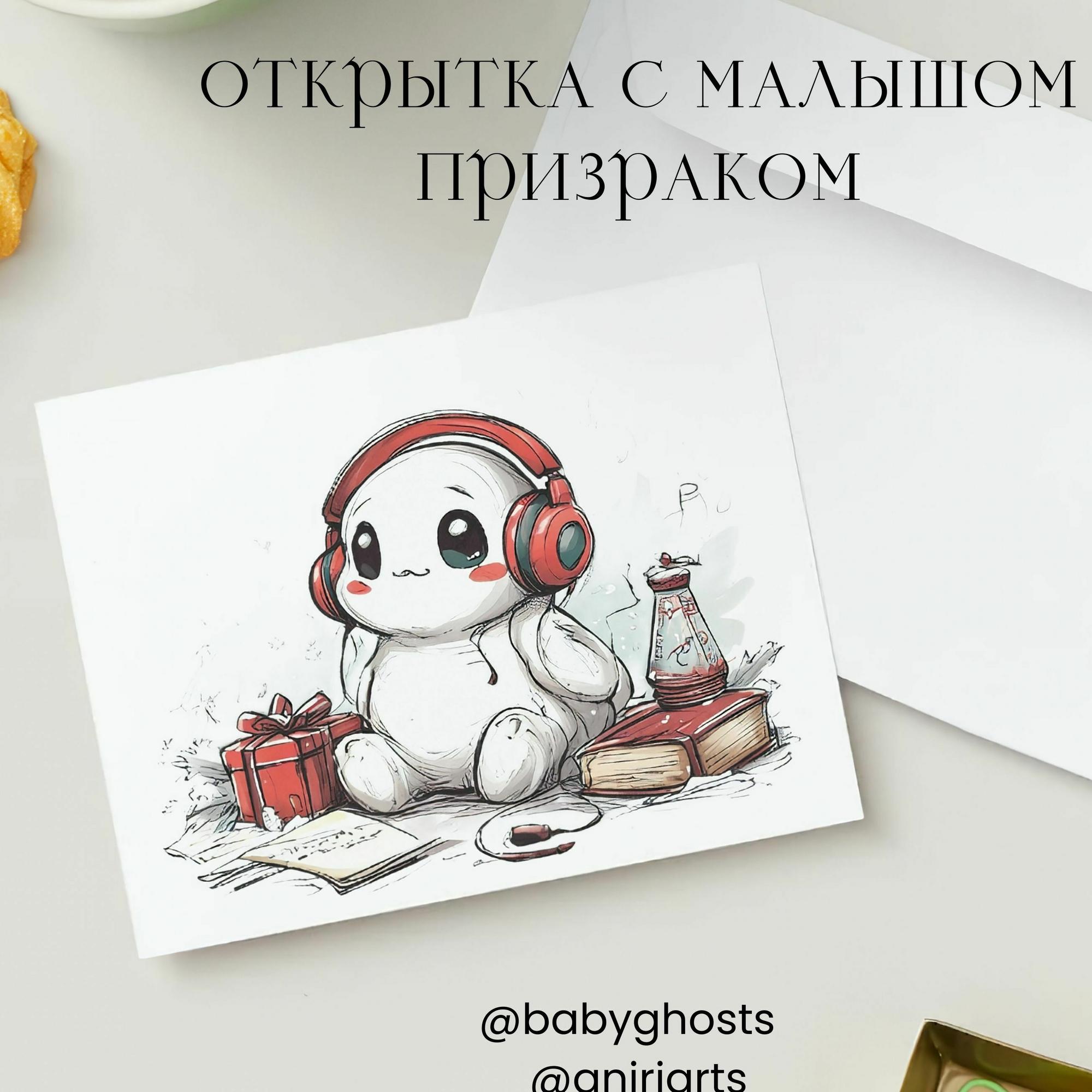 Открытка с Малышом Призраком