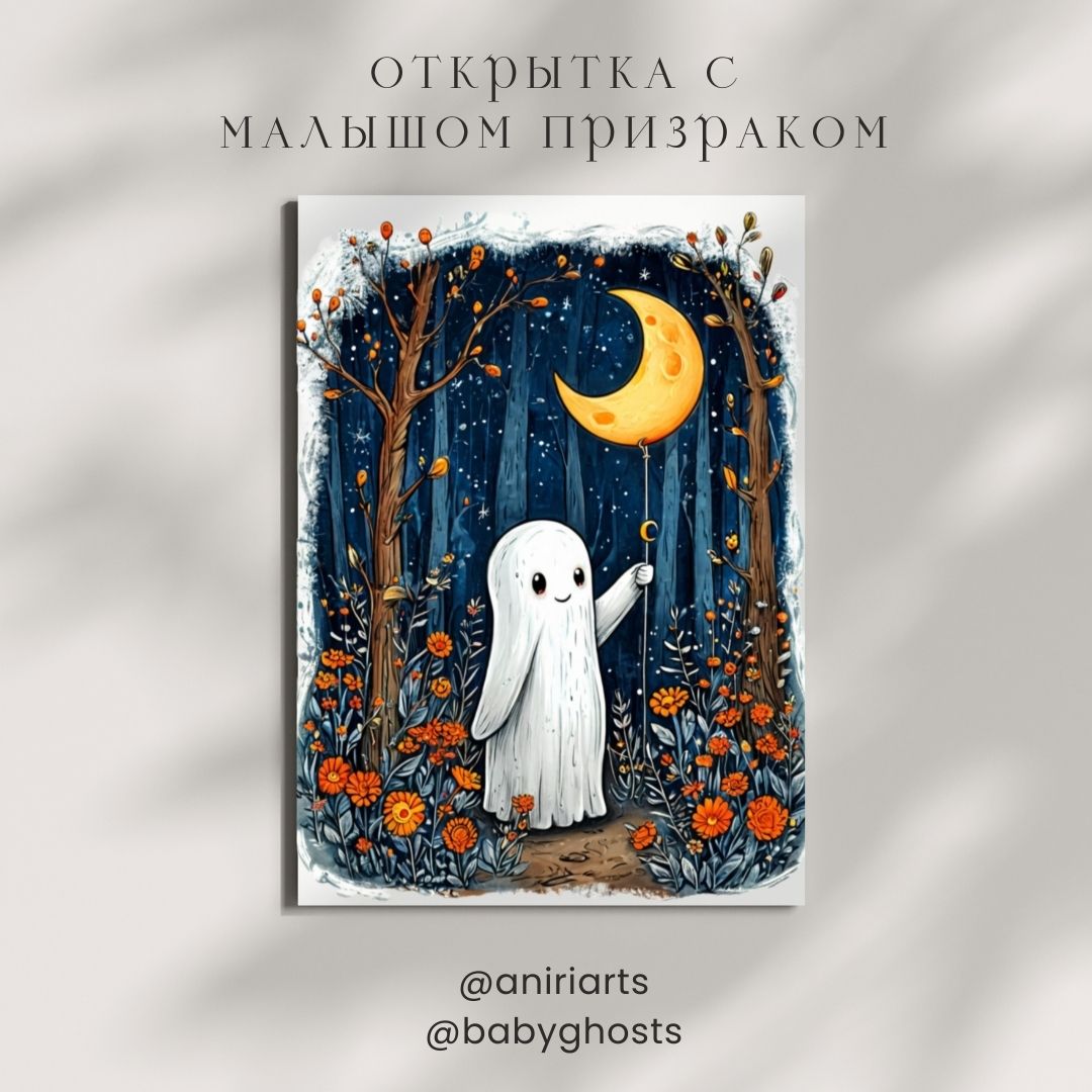 Открытка с Малышом Призраком