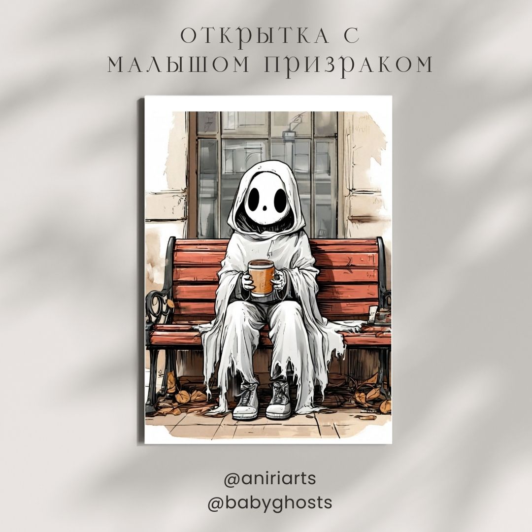 Открытка с Малышом Призраком