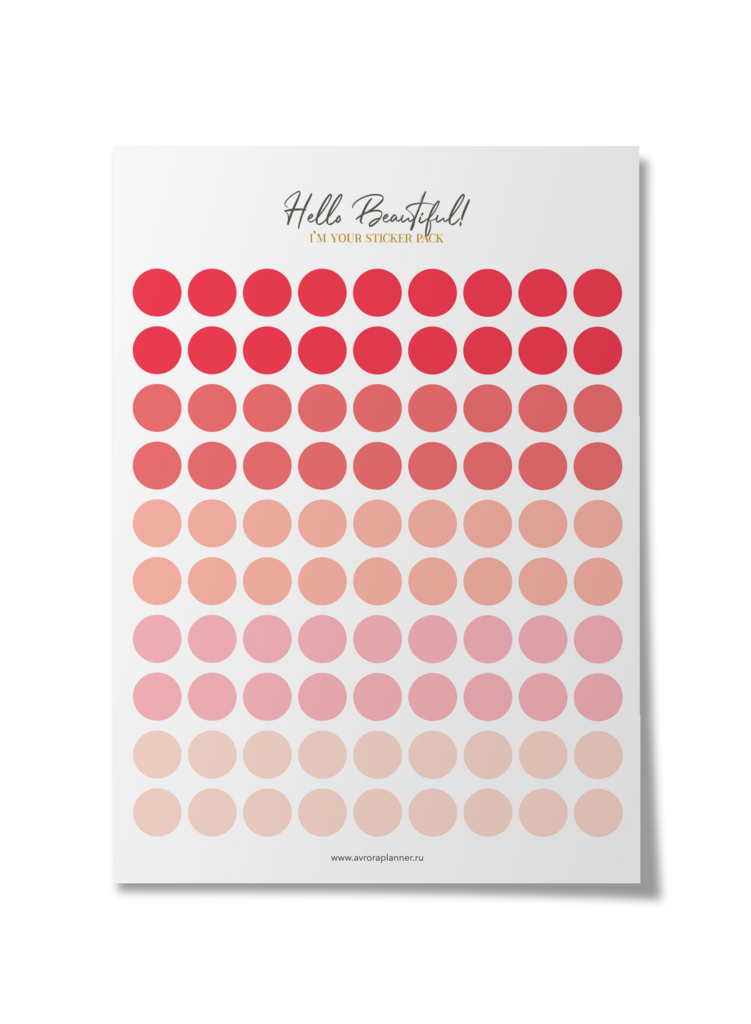Стикеры для ежедневника Point Pink Coral А6