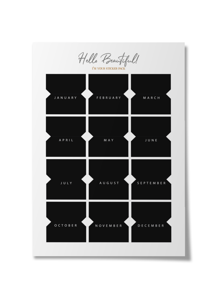 Стикеры/разделители для ежедневника Black А6