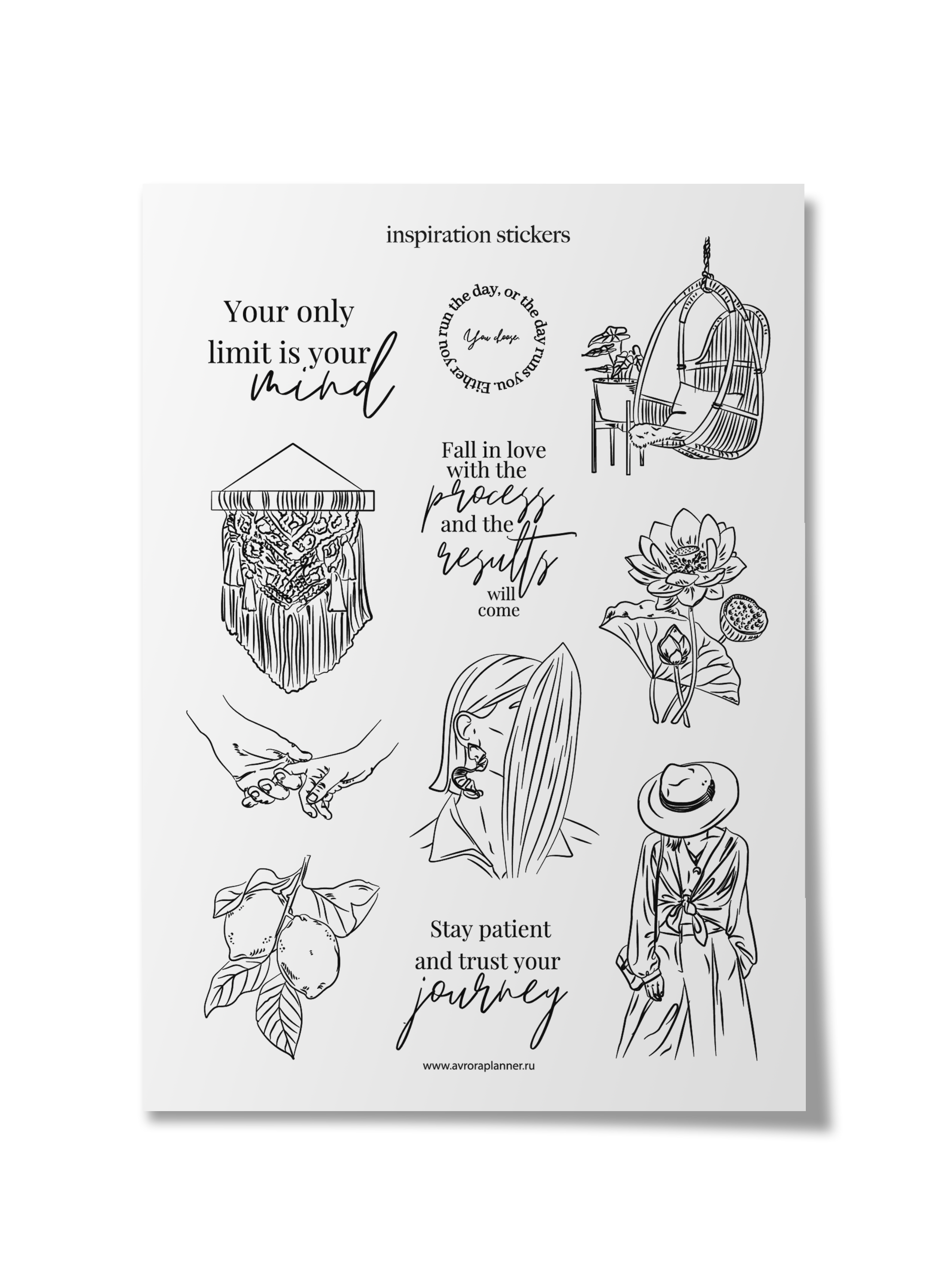 Наклейки на прозрачной основе silhouette02