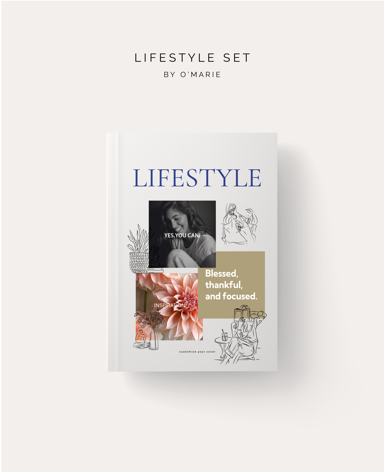 Планнер для записей в мягком переплете LIFESTYLE SET + 2 стикерпака внутри.