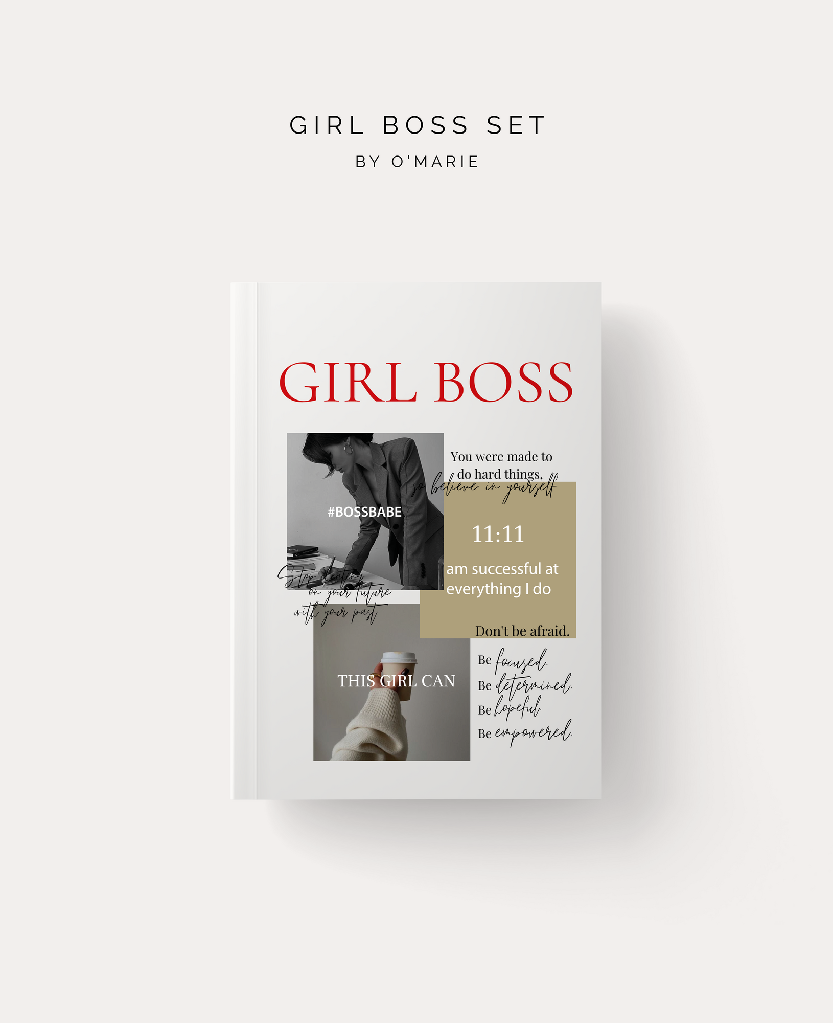 Планнер для записей в мягком переплете GIRL BOSS SET + 2 стикерпака внутри.