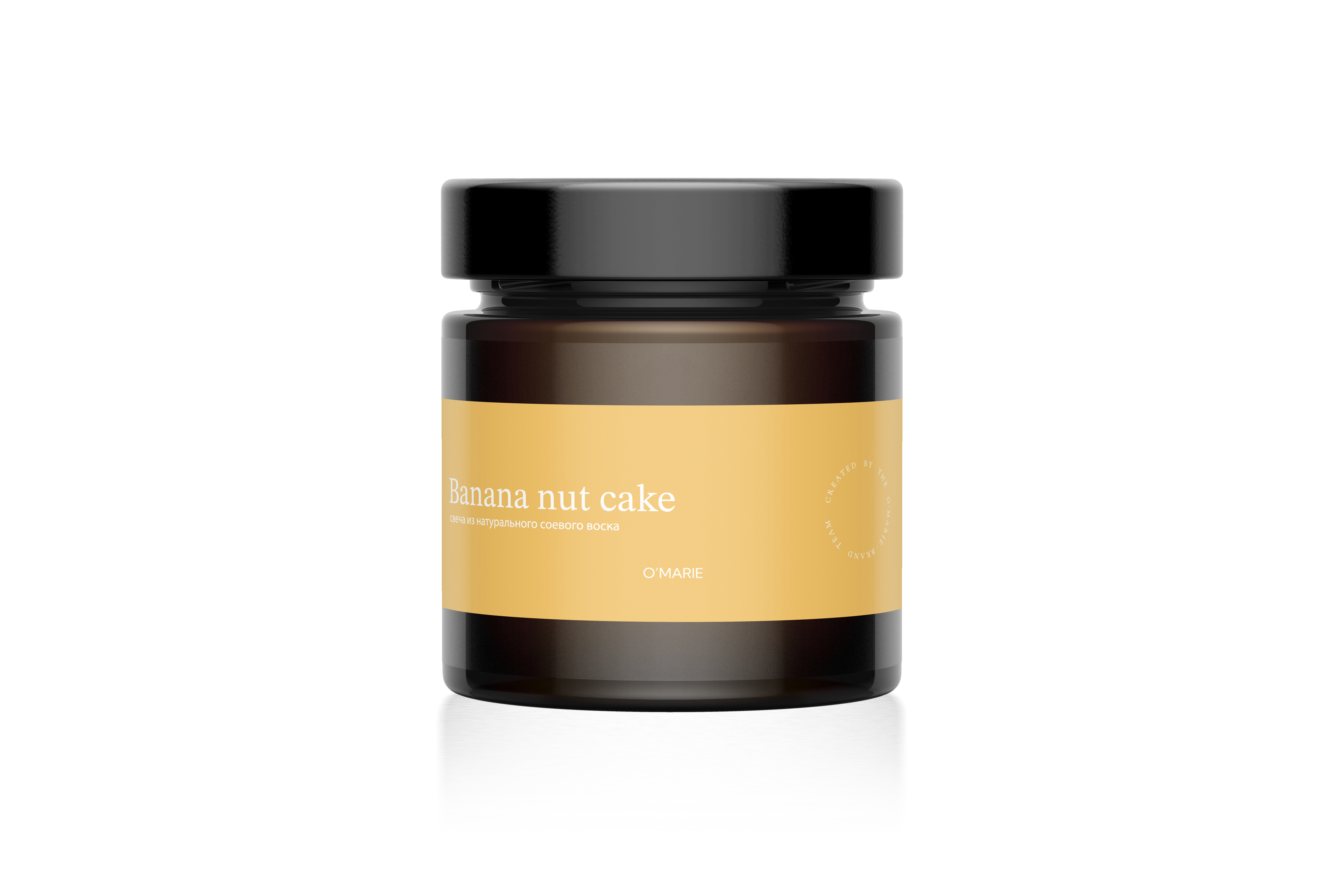 Аромасвеча в янтарной банке 100 мл "Бананово-ореховый хлеб"