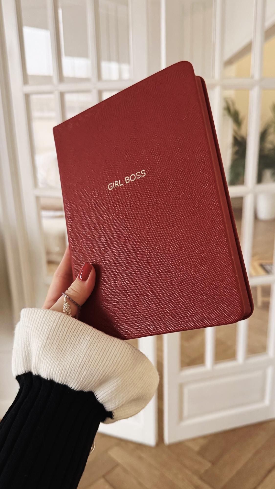 Ежедневник недатированный А5 GIRL BOSS Safiano Wine