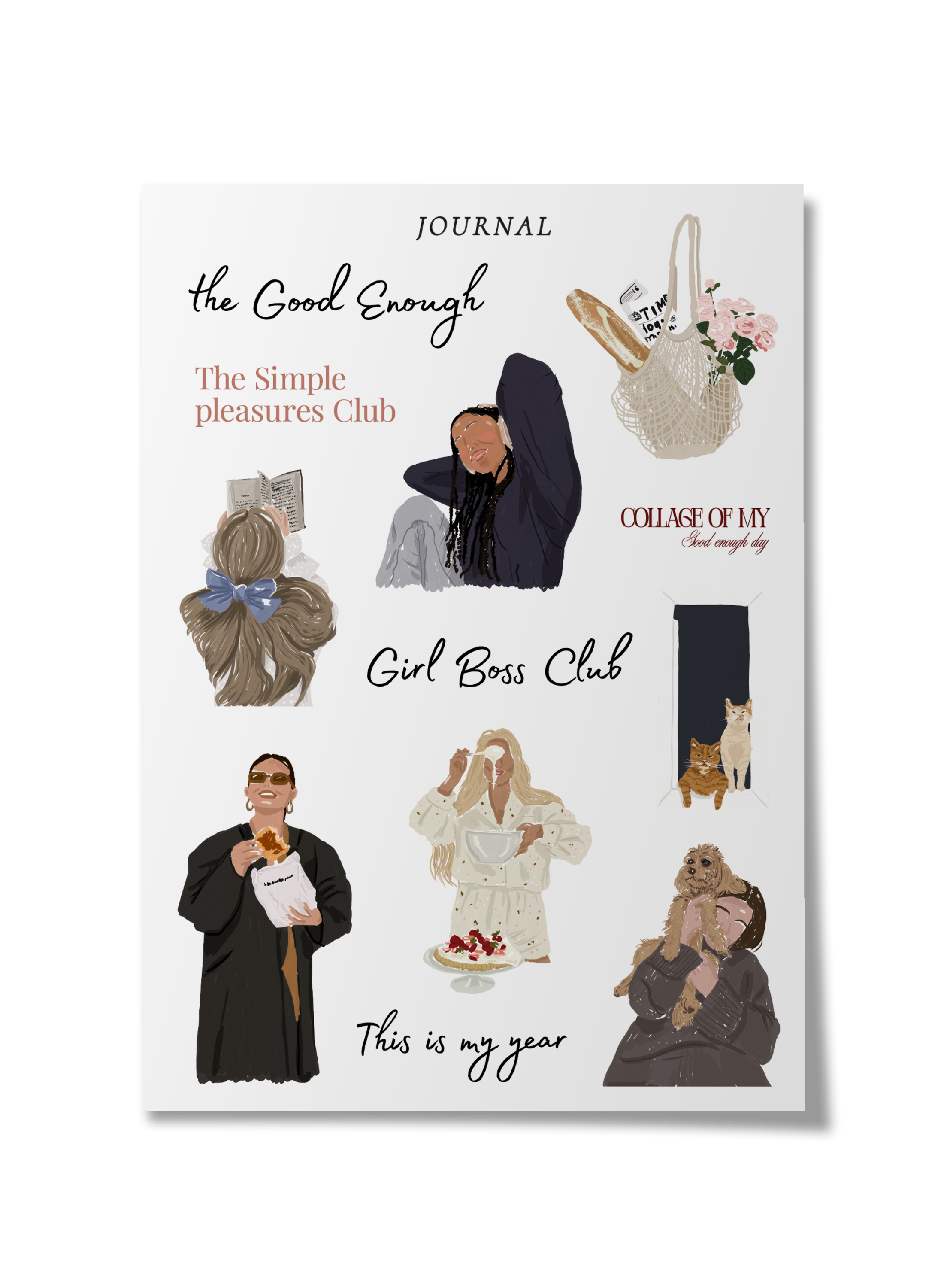 Cтикерпак на прозрачной основе Journal The Good Enough A6