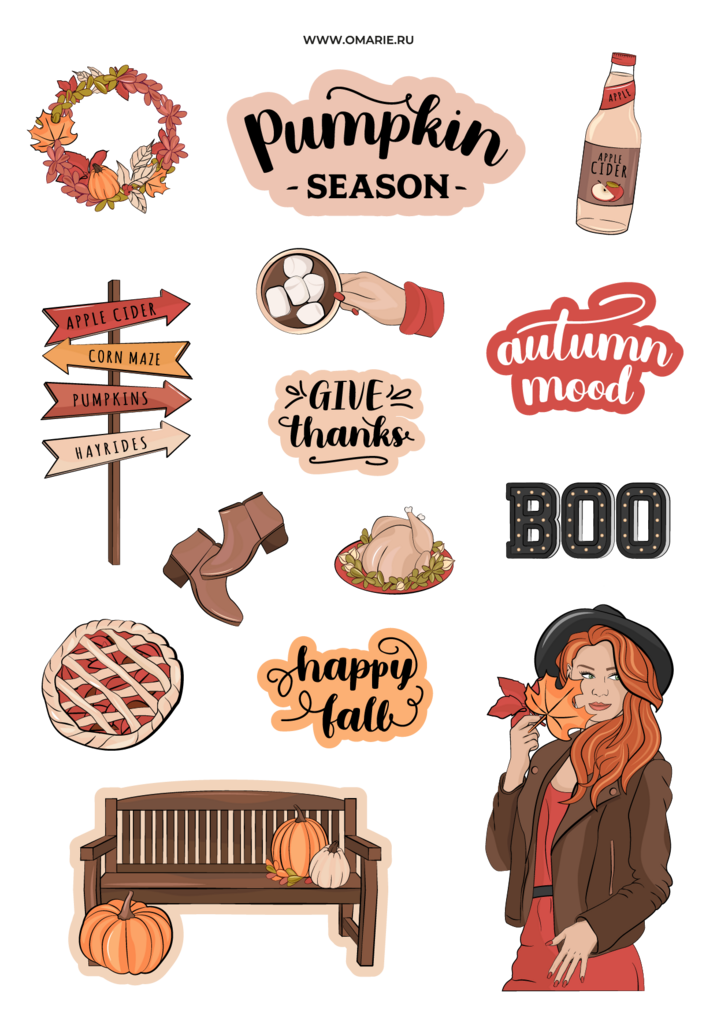 Cтикерпак на белой пленке Autumn Mood