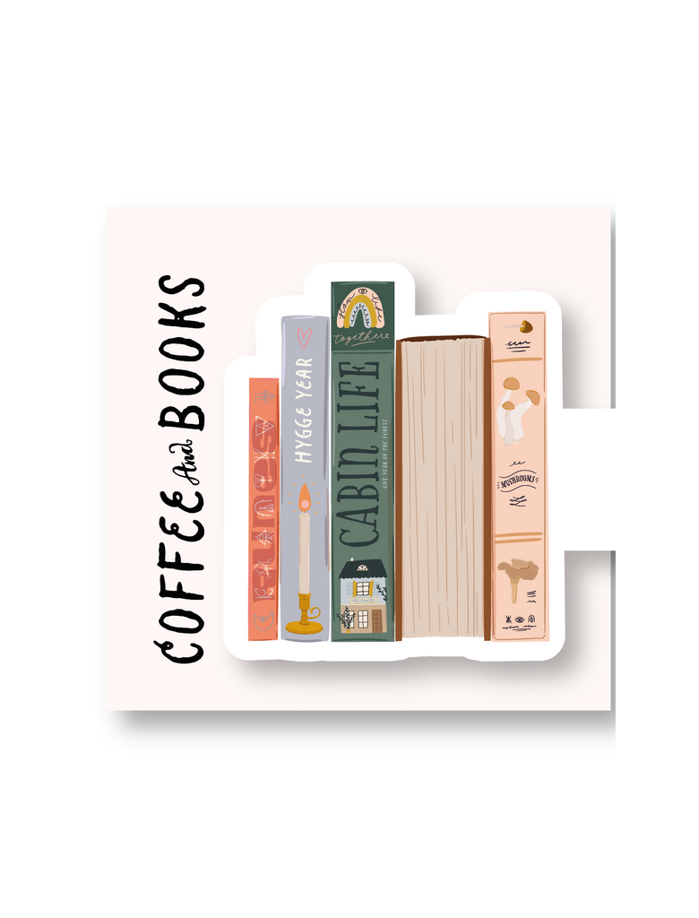 Магнитная закладка из коллеции Coffee & Books "Стопка книг"