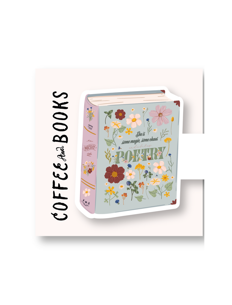 Магнитная закладка из коллеции Coffee & Books "Poetry"