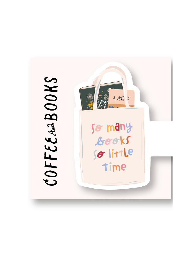 Магнитная закладка из коллеции Coffee & Books "Шоппер с книгами"