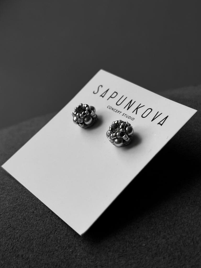 Пусеты из жемчуга Сваровски