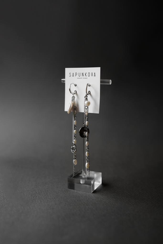 Асимметричные серьги ЛЕТО