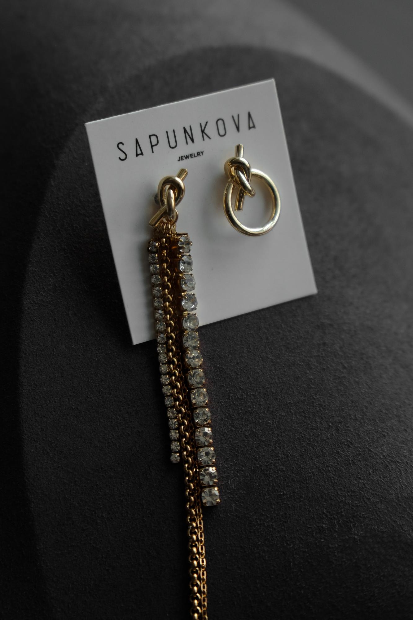 Асимметричные серьги ГРАНЖ