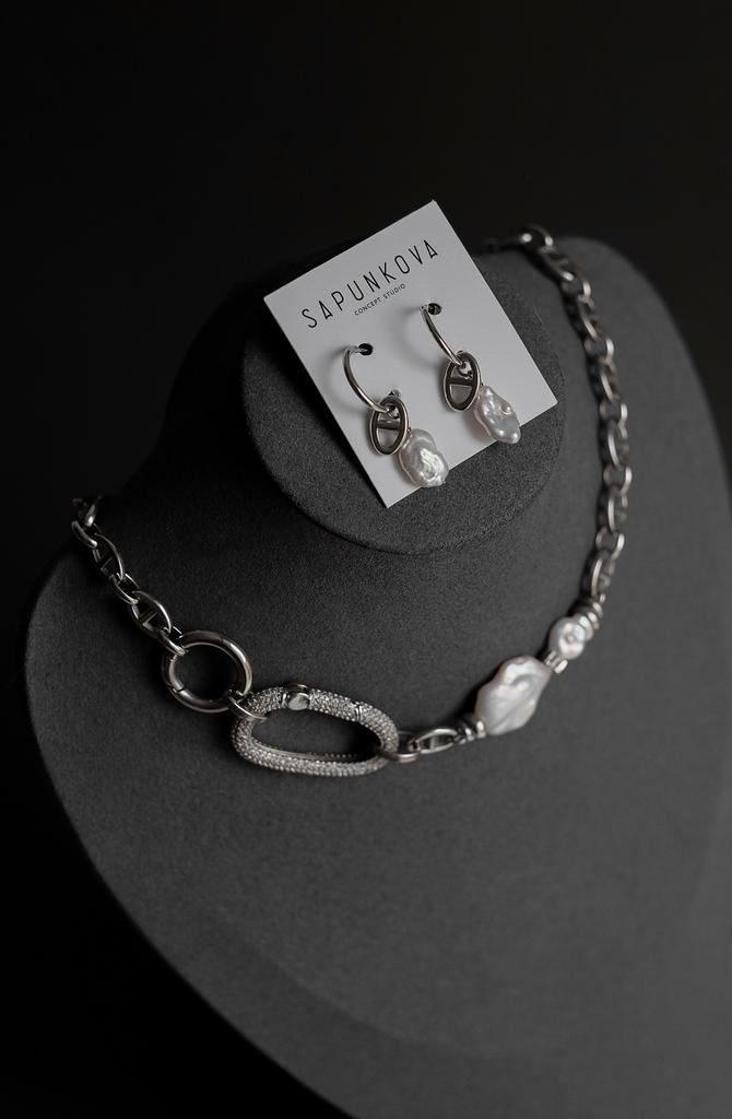 Серьги ВЕСНА с барочным жемчугом