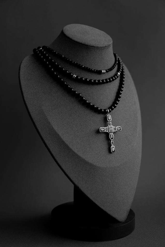 Колье трехъярусное НУАР