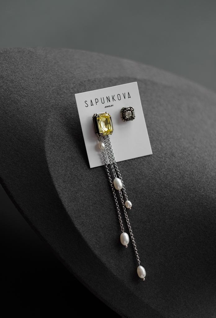 Асимметричные серьги ШАТО