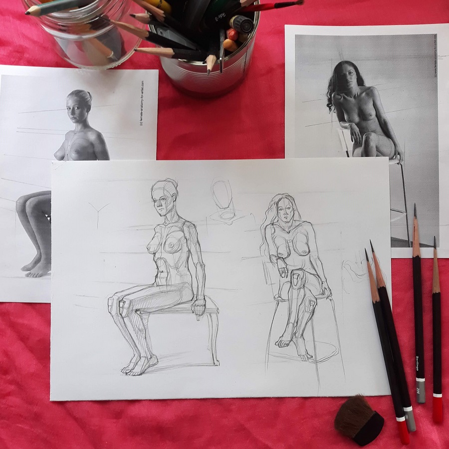 ВИДЕОКУРС "ЗАРИСОВКИ ОБНАЖЁННОЙ ФИГУРЫ"