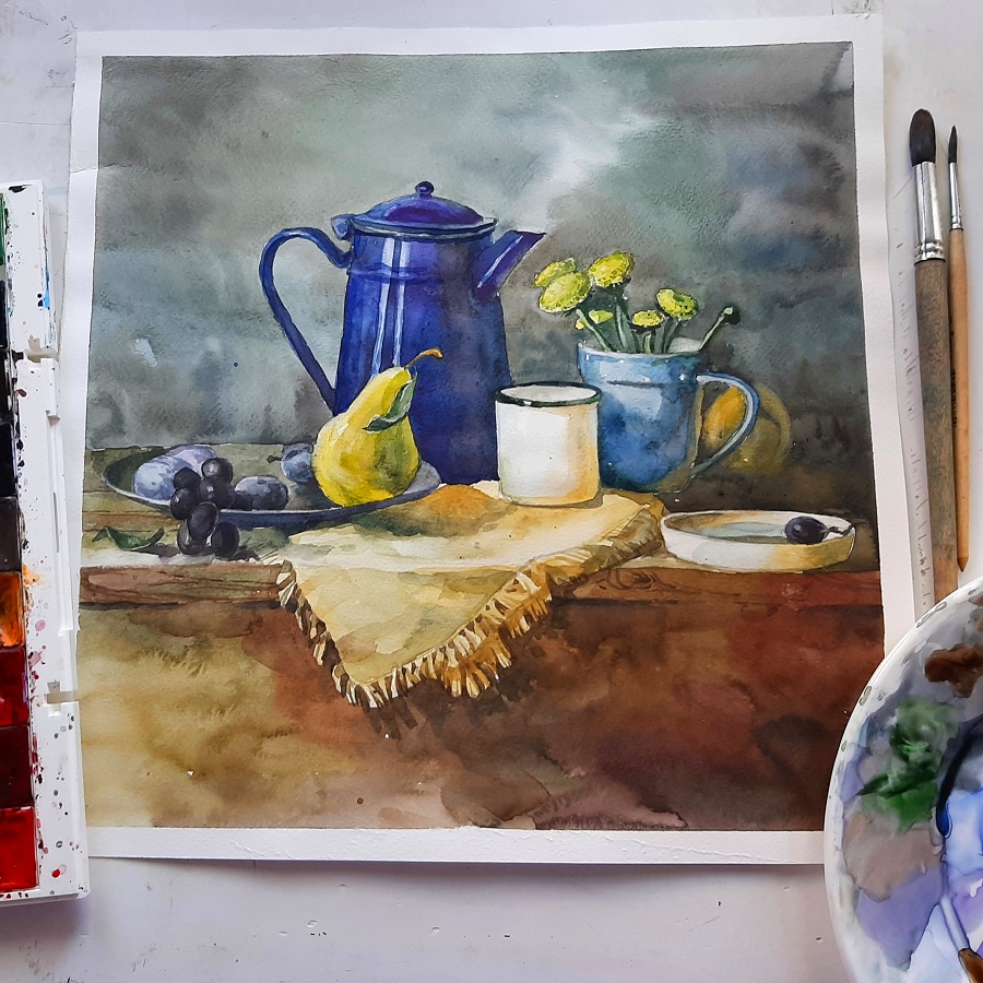 ВИДЕОКУРС "НАТЮРМОРТ. АКВАРЕЛЬ"