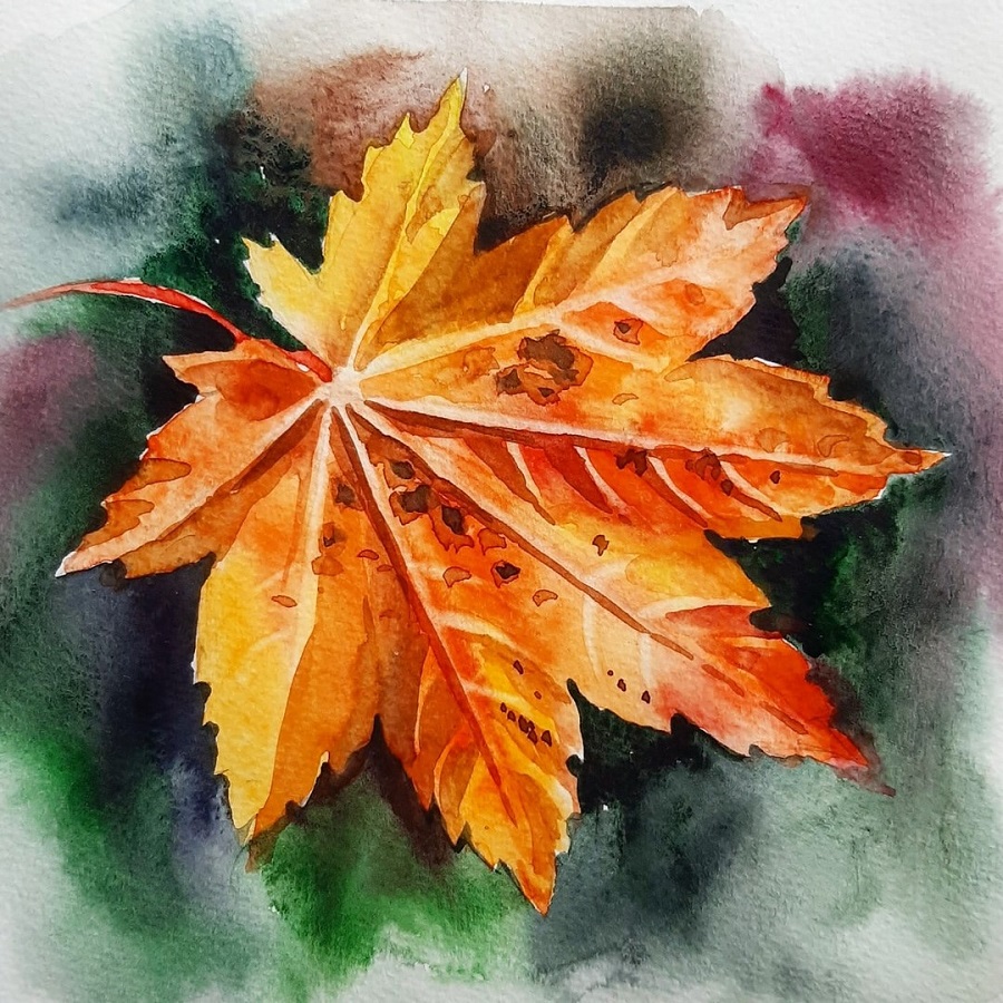 ВИДЕОКУРС "АКВАРЕЛЬНАЯ ОСЕНЬ"