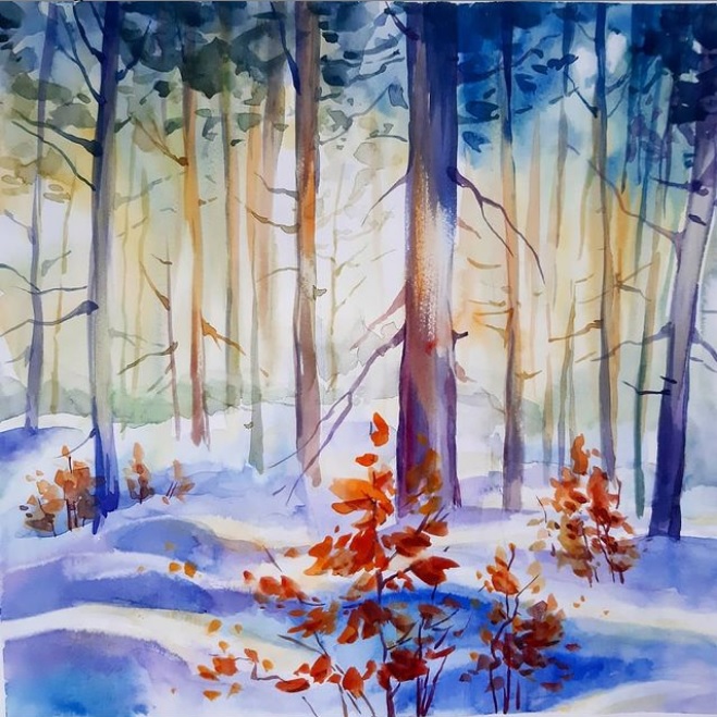 КУРС "ПЕЙЗАЖ" ГУАШЬ АКВАРЕЛЬ АКРИЛ