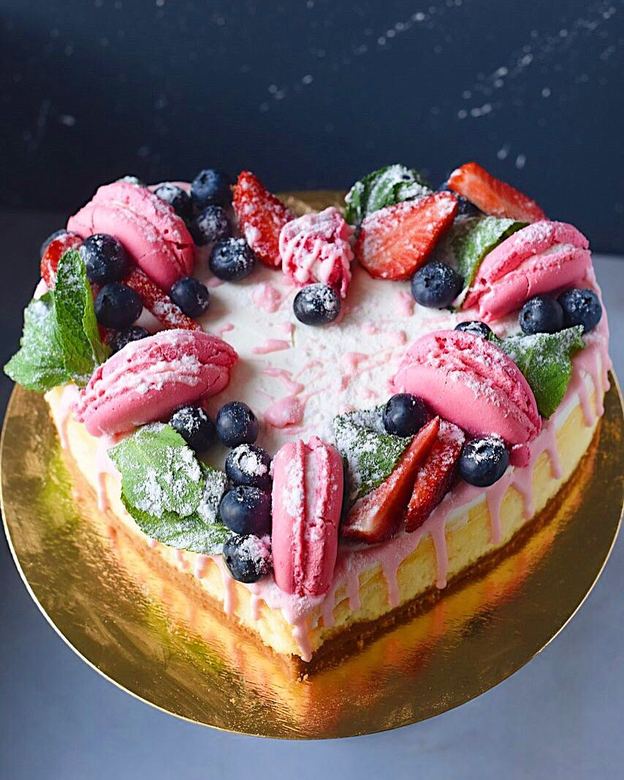 Оформление для чизкейка "В форме сердца"